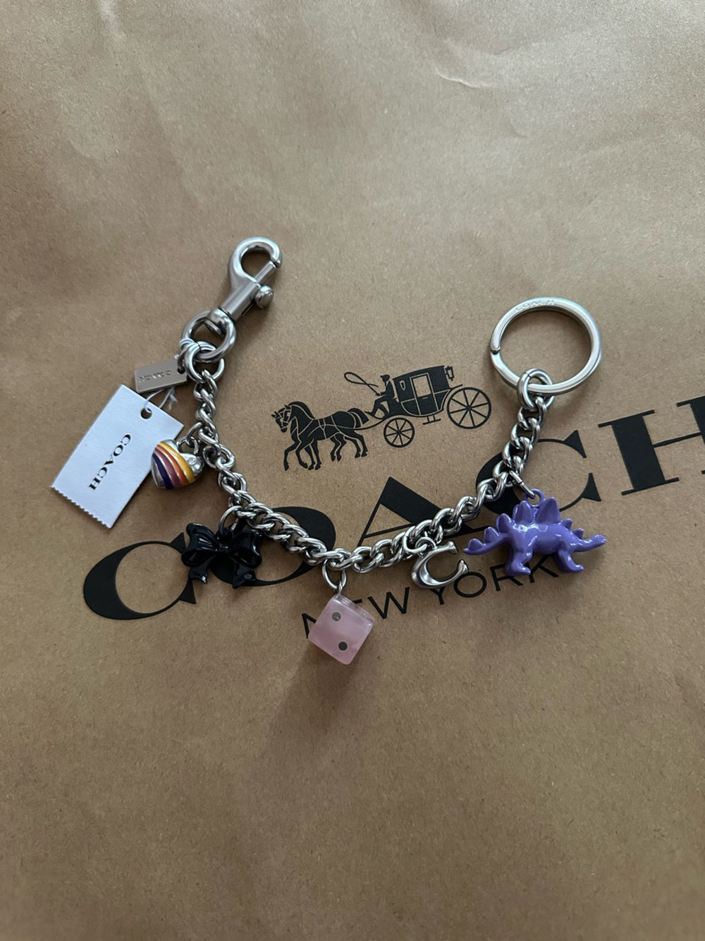 Coach Motif Chain Bag Charm